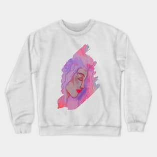 Peaceful Mermaid in Watercolor Crewneck Sweatshirt